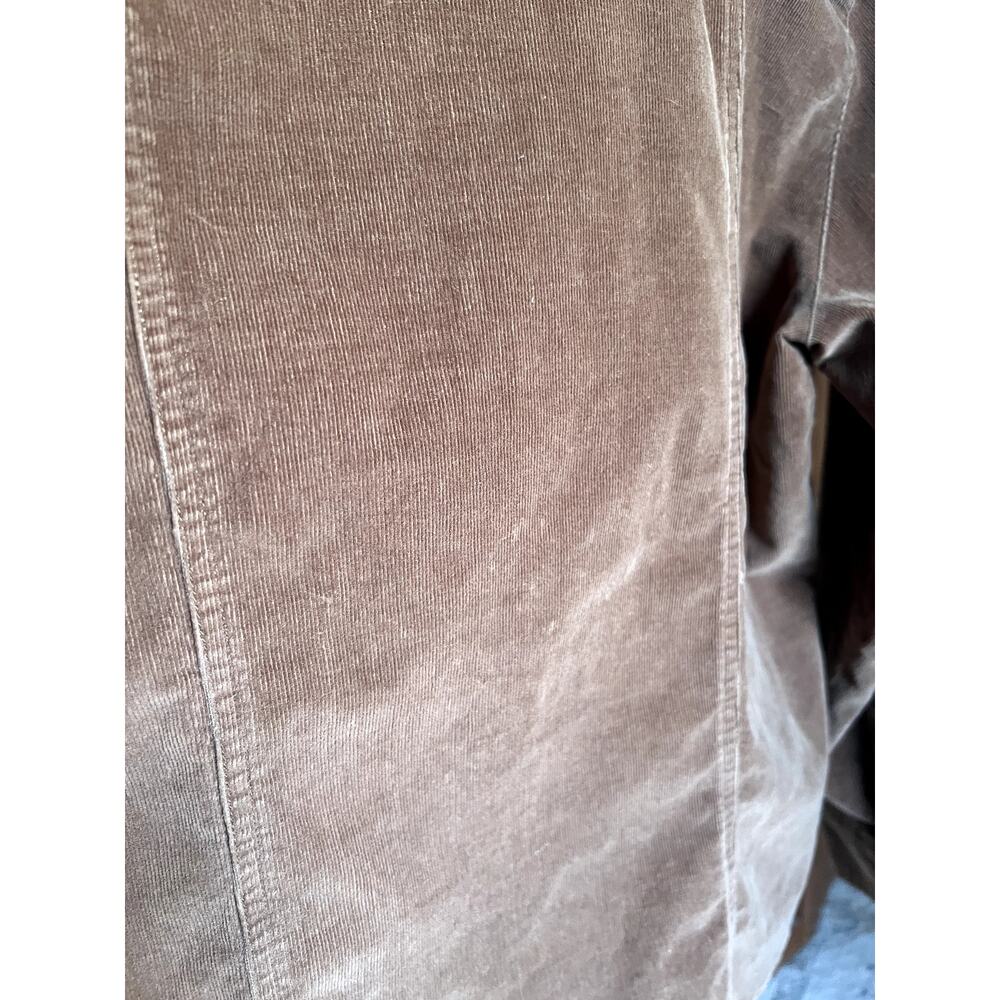 Vintage 90s Jones Wear Brown Retro Corduroy Button Up Jacket Blouse - Picture 9 of 10